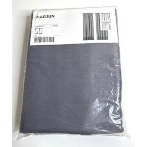 IKEA MARJUN Room Darkening Curtains 57 x 98" 1 Pair 2 Panels Gray New NIP